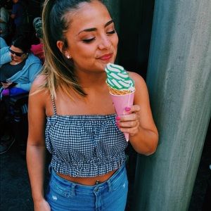 pacsun gingham crop top